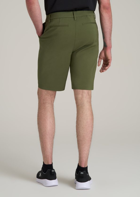 American-Tall-Men-Tech-Chino-Shorts-Bright-Olive-Back