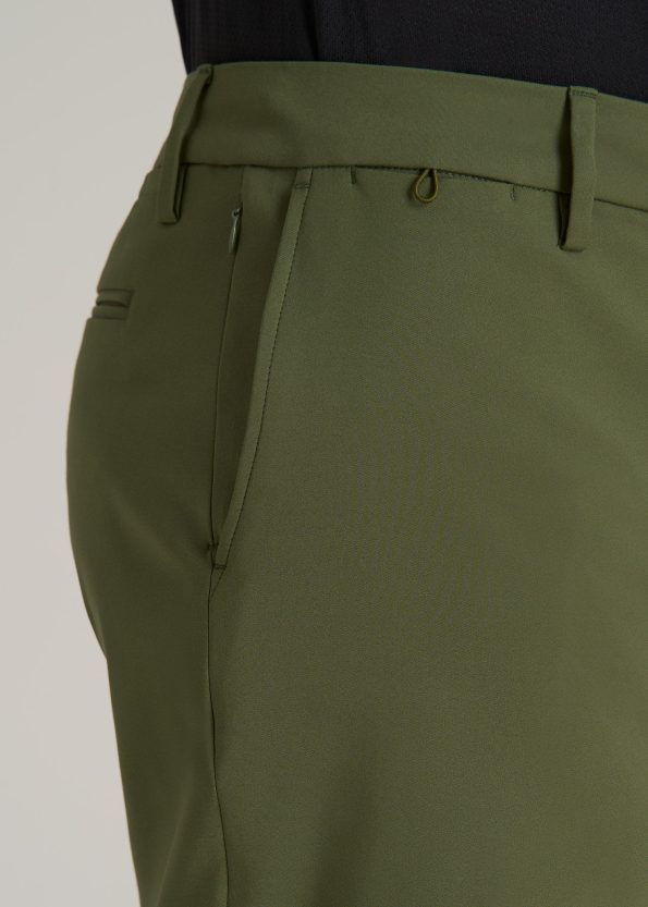 American-Tall-Men-Tech-Chino-Shorts-Bright-Olive-Detail