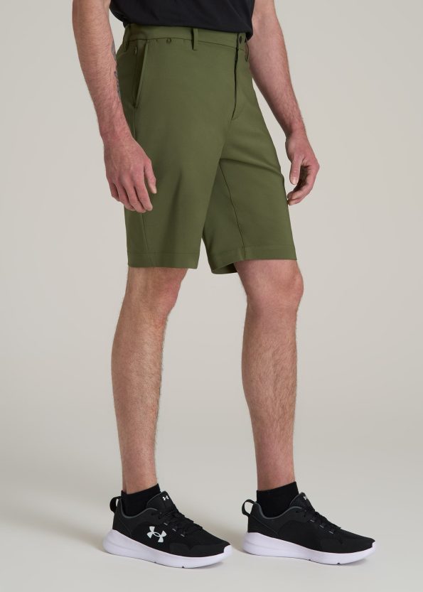 American-Tall-Men-Tech-Chino-Shorts-Bright-Olive-Side