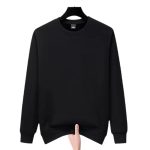 Sweater men's new velvet top in autumn and winter, solid color long-sleeved outer wear crew neck pullover men's loose coat